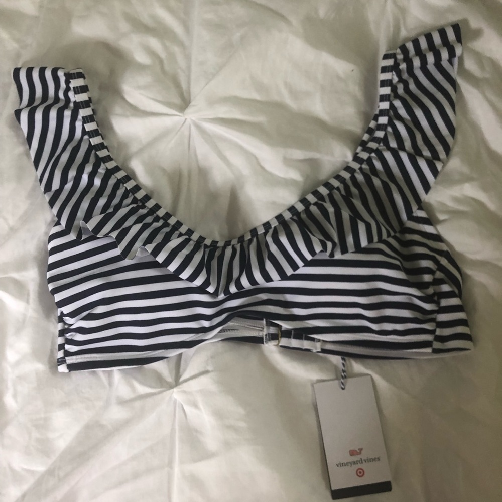 NEW Vineyard Vines Target Blue & White Bikini Top